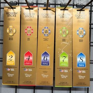 Sticks Incense Variety of 5 packs Classic No2,4,6,7,8